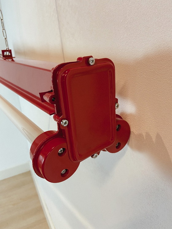 Image 1 of Vintage restored XL ceiling lamp from old factory