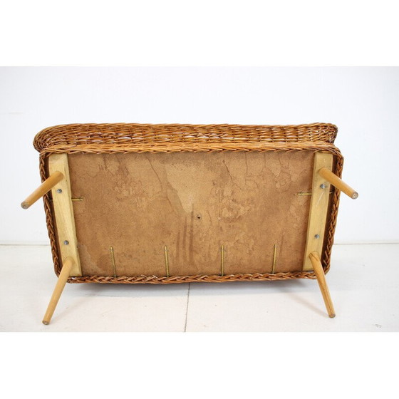 Image 1 of Vintage two-seater rattan sofa by Uluv, Czechoslovakia 1970s