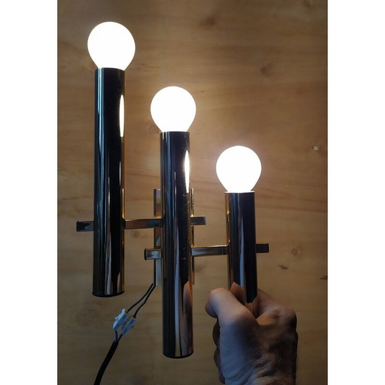 Image 1 of Lampada da parete vintage italiana in ottone, anni '70