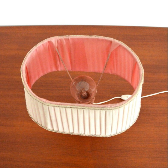 Image 1 of Lampada da tavolo Val St-Lambert di metà secolo in cristallo rosa, Belgio 1960