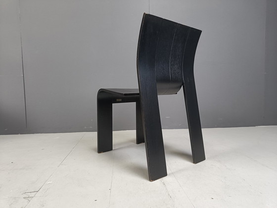 Image 1 of Set Of 6 Stackable Gijs Bakker Strip Chairs, 1980S