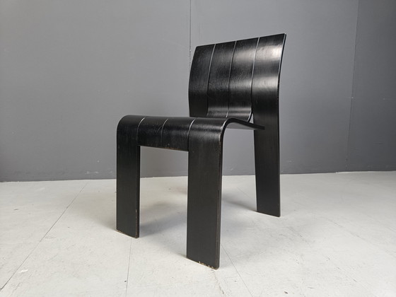 Image 1 of Set Of 6 Stackable Gijs Bakker Strip Chairs, 1980S