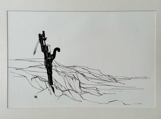 Image 1 of Landscape (Ink) - Eugène Eechaut (1928-2019)