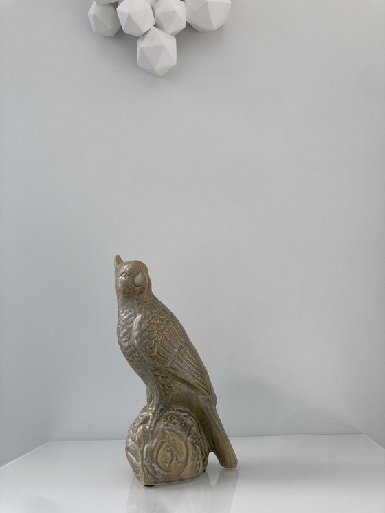 Image 1 of Estatua de cacatúa, cerámica, unos 32 cm de alto
