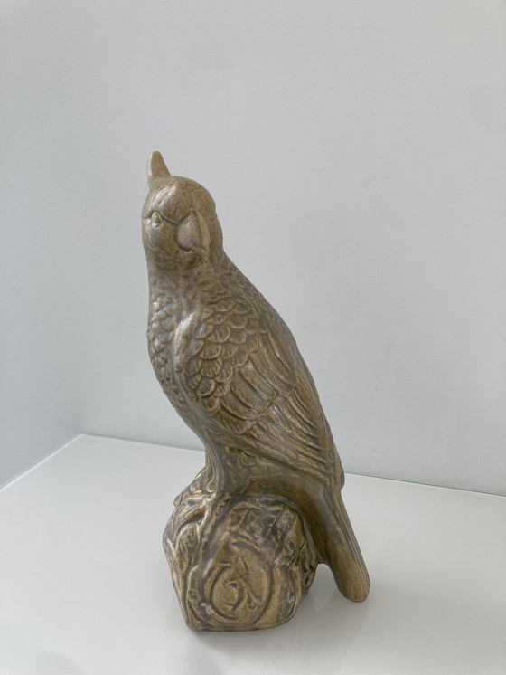 Image 1 of Estatua de cacatúa, cerámica, unos 32 cm de alto
