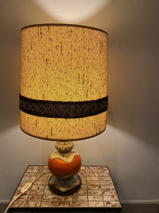 Vintage W-Germany ceramic lamp fat lava