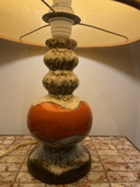 Vintage W-Germany ceramic lamp fat lava