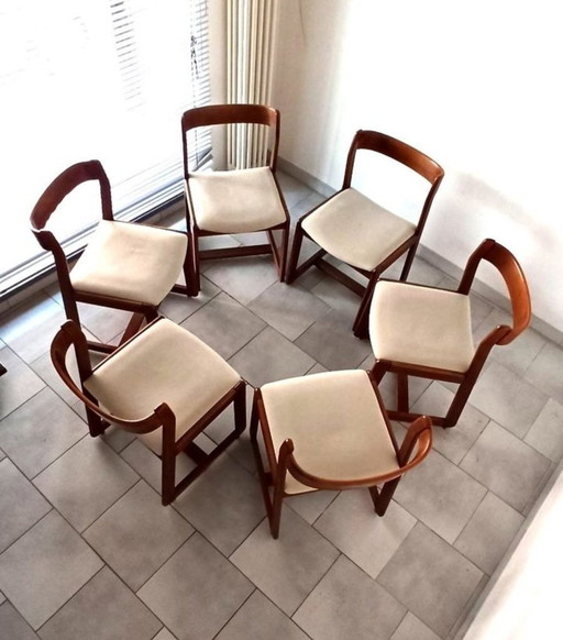 6 60's design chairs