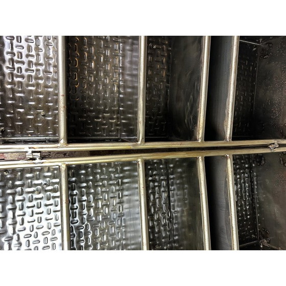 Image 1 of Vintage embossed steel storage unit, 1980