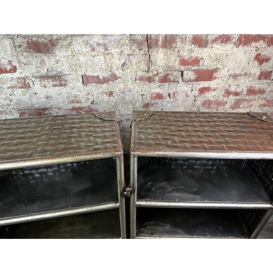 Image 1 of Vintage embossed steel storage unit, 1980