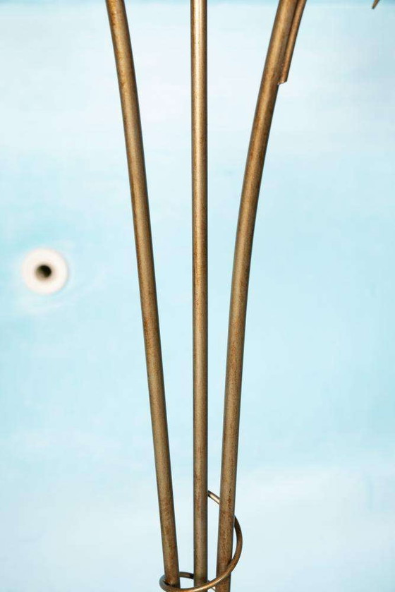 Image 1 of Bohemian glass floor lamp 70s/80s, Japandi floor lamp