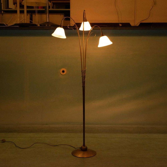 Image 1 of Bohemian glass floor lamp 70s/80s, Japandi floor lamp