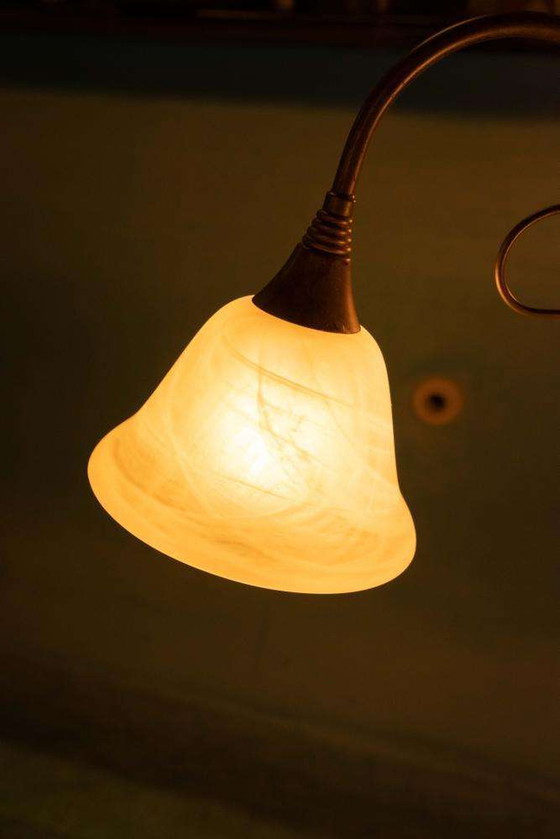 Image 1 of Bohemian glass floor lamp 70s/80s, Japandi floor lamp