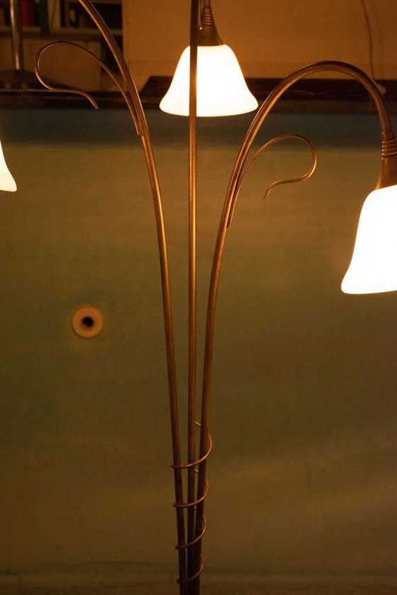 Image 1 of Bohemian glass floor lamp 70s/80s, Japandi floor lamp