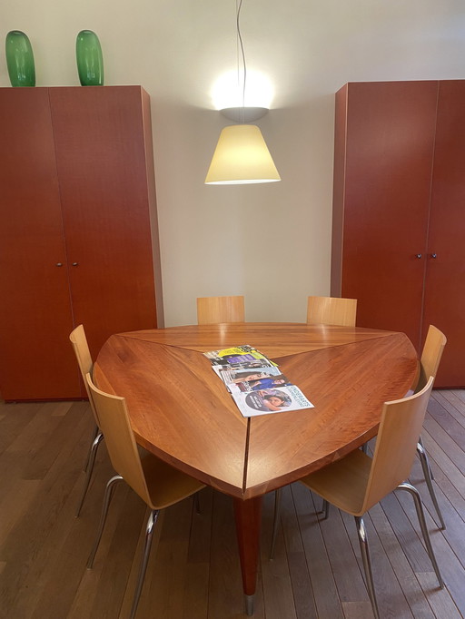 Triangular Dining Table, Rob Lagrouw, Dutch Art Design, Rotterdam