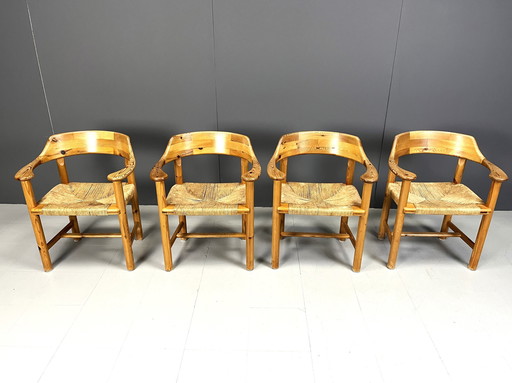 Rainer Daumiller pine wood dining chairs for Hirtshals Savvaerk - set of 4 - 1970s