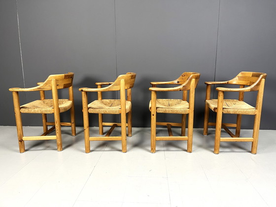 Image 1 of Rainer Daumiller pine wood dining chairs for Hirtshals Savvaerk - set of 4 - 1970s