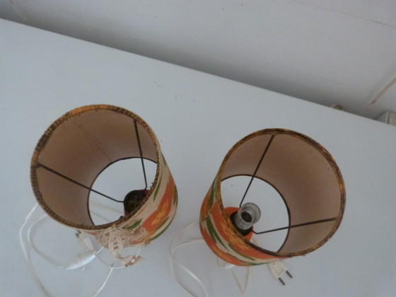 Image 1 of 2x Lampada da tavolo kitsch vintage e lampada da comodino