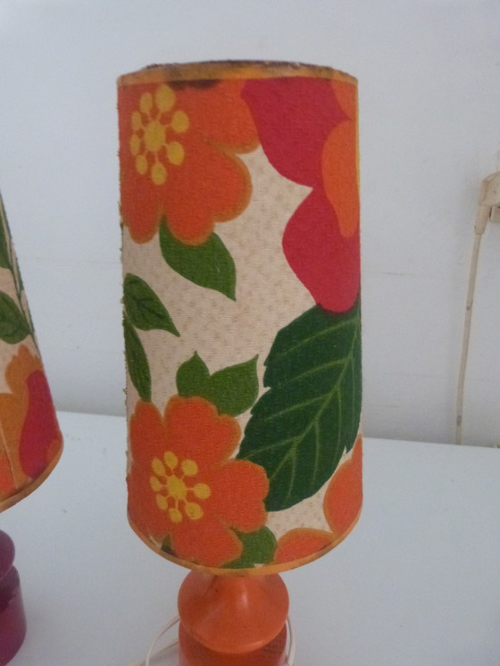 Image 1 of 2x Lampe à poser lampe de chevet vintage kitsch