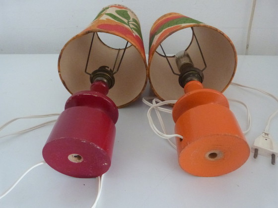 Image 1 of 2x Lampada da tavolo kitsch vintage e lampada da comodino