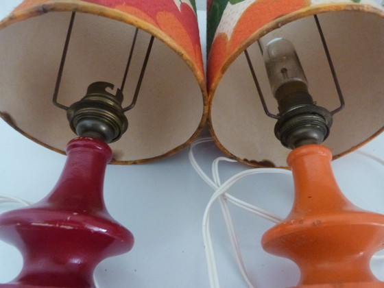 Image 1 of 2x Lampe à poser lampe de chevet vintage kitsch