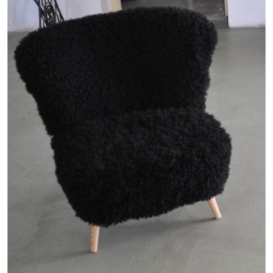 Image 1 of Vintage sheepskin Cocktail Club chair, 1960