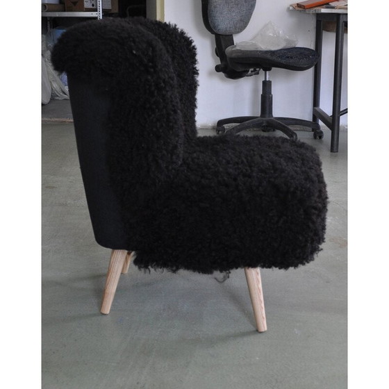 Image 1 of Vintage sheepskin Cocktail Club chair, 1960