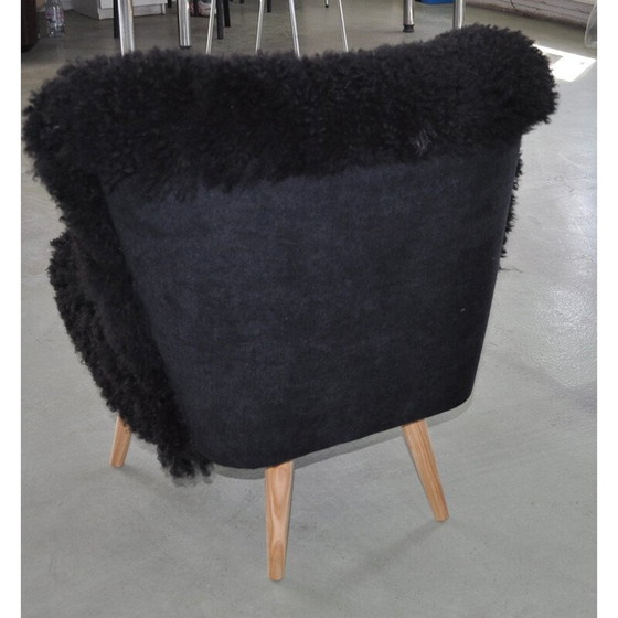 Image 1 of Vintage sheepskin Cocktail Club chair, 1960
