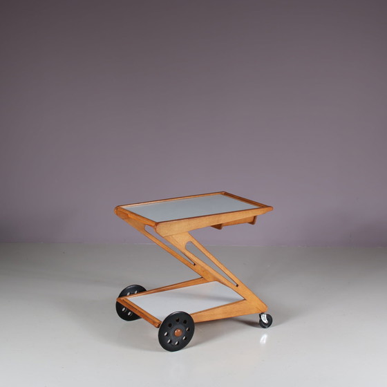 Image 1 of Cees Braakman "Mobilo PE03" Trolley for Pastoe, Netherlands 1950