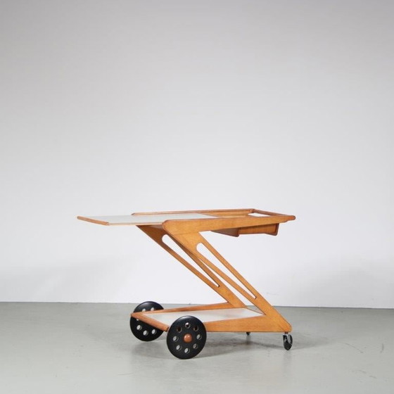 Image 1 of Cees Braakman "Mobilo PE03" Trolley for Pastoe, Netherlands 1950