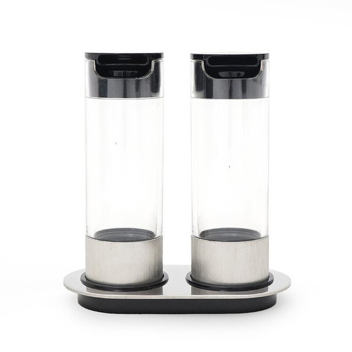 Vintage cylindrical oil and vinegar set by Studio Opi for Cini and Nils, 1970s
