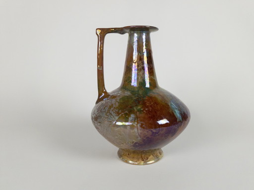 Mobach ceramics - Unica - Klaas III - earthenware ear jug with mottled luster glaze