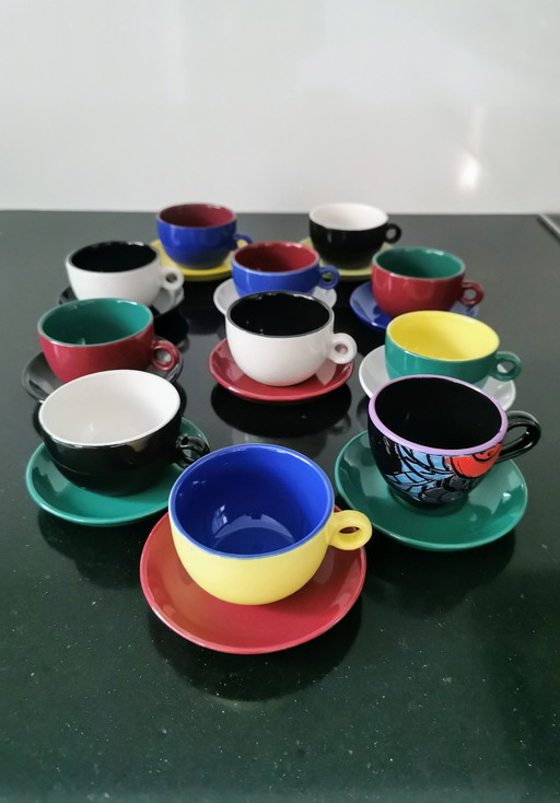 Neospace Espresso Cups Italy 1980