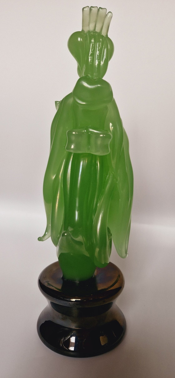 Image 1 of Ermanno Nason Jade Murano Glass Pair Sculptures 