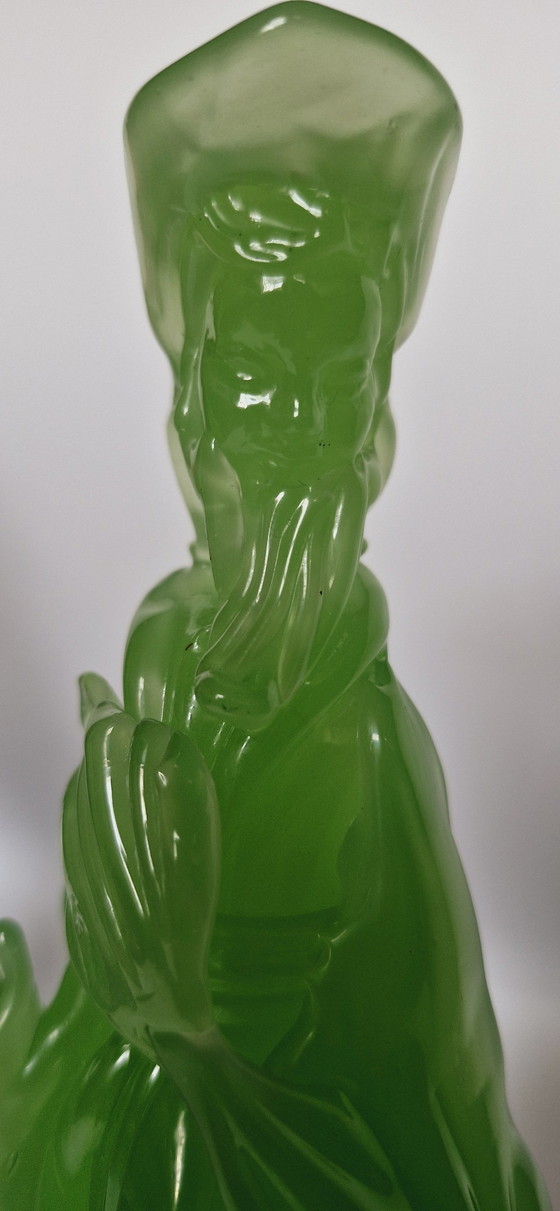 Image 1 of Ermanno Nason Jade Murano Glass Pair Sculptures 