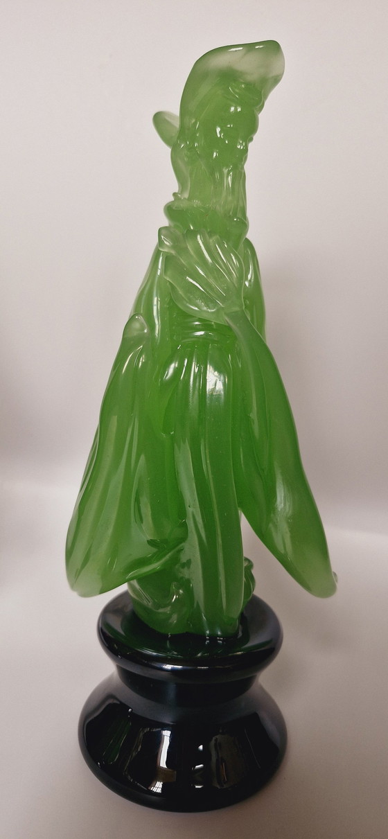 Image 1 of Ermanno Nason Jade Murano Glass Pair Sculptures 