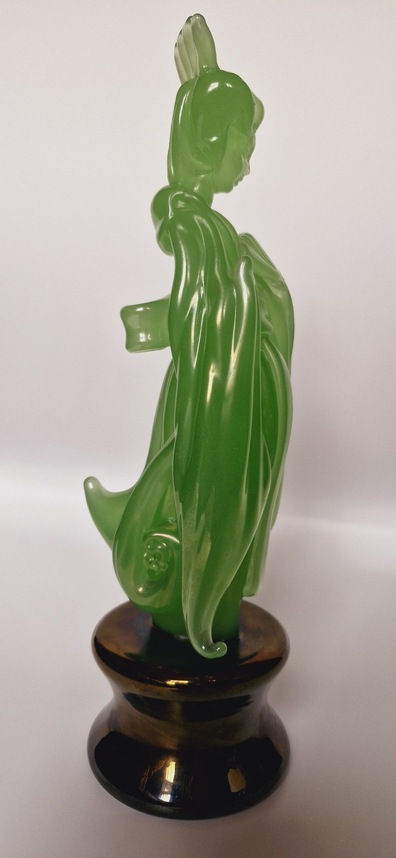 Image 1 of Ermanno Nason Jade Murano Glass Pair Sculptures 