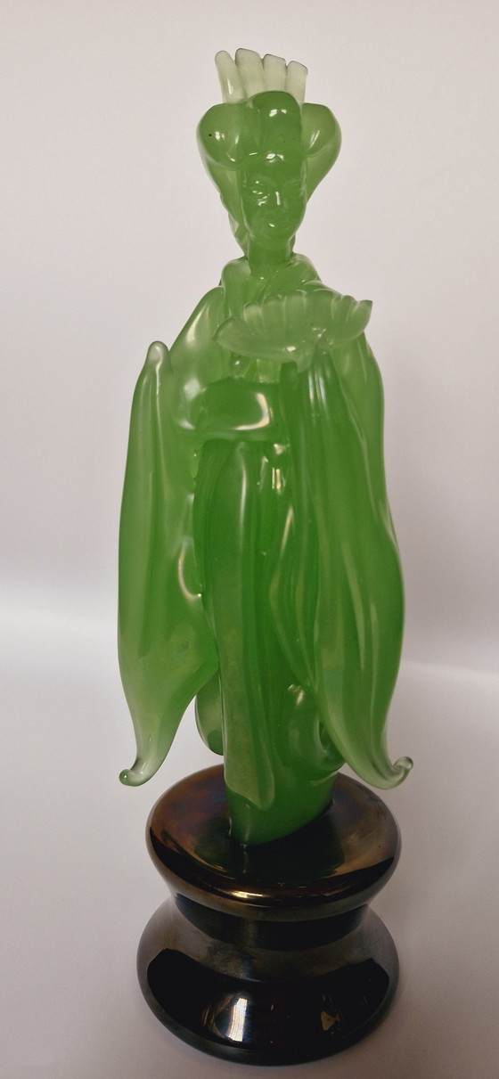 Image 1 of Ermanno Nason Jade Murano Glass Pair Sculptures 