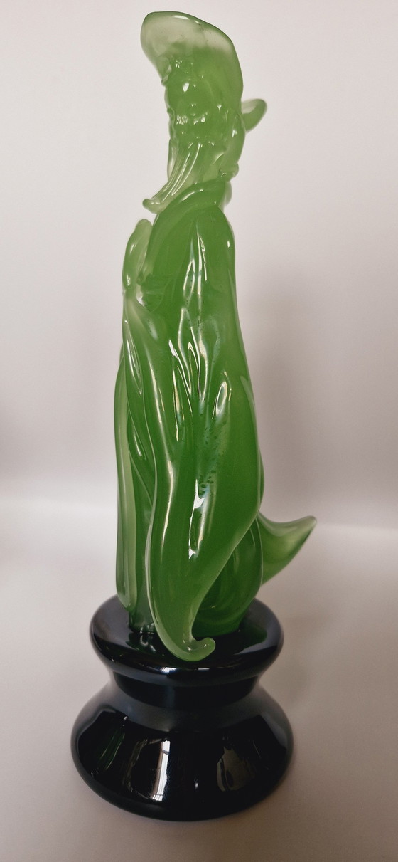 Image 1 of Ermanno Nason Jade Murano Glass Pair Sculptures 