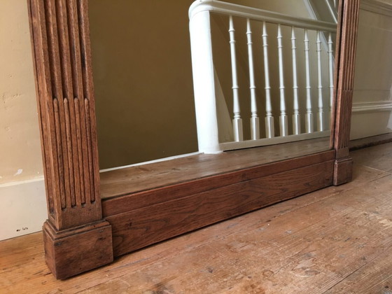 Image 1 of Large Oak Mirror From The Loire Region 139 Cm.