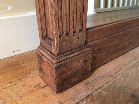 Image 1 of Large Oak Mirror From The Loire Region 139 Cm.