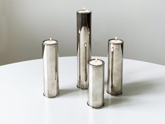 Image 1 of 4X Wilkens Silver-plated Design Candlesticks