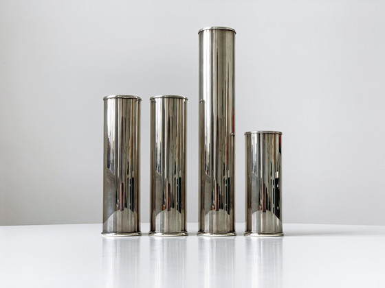 Image 1 of 4X Wilkens Silver-plated Design Candlesticks