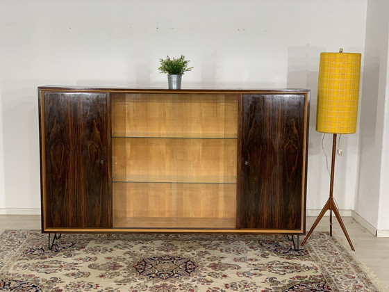 Image 1 of Mid - Century highboard sideboard cabinet vintage