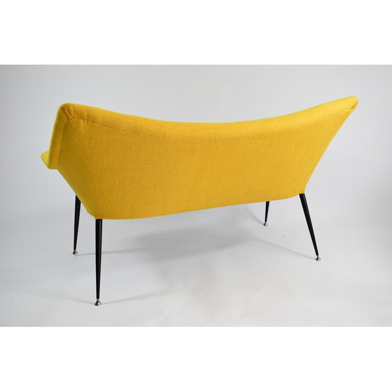 Image 1 of Vintage 2-seater sofa in metal and velvet, Germany 1960
