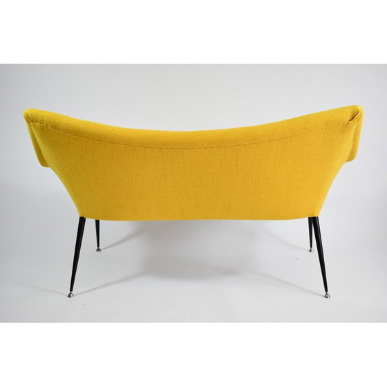 Image 1 of Vintage 2-seater sofa in metal and velvet, Germany 1960