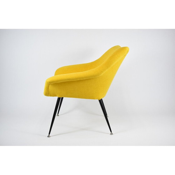 Image 1 of Vintage 2-seater sofa in metal and velvet, Germany 1960