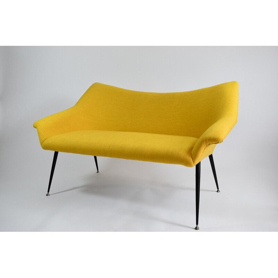 Image 1 of Vintage 2-seater sofa in metal and velvet, Germany 1960