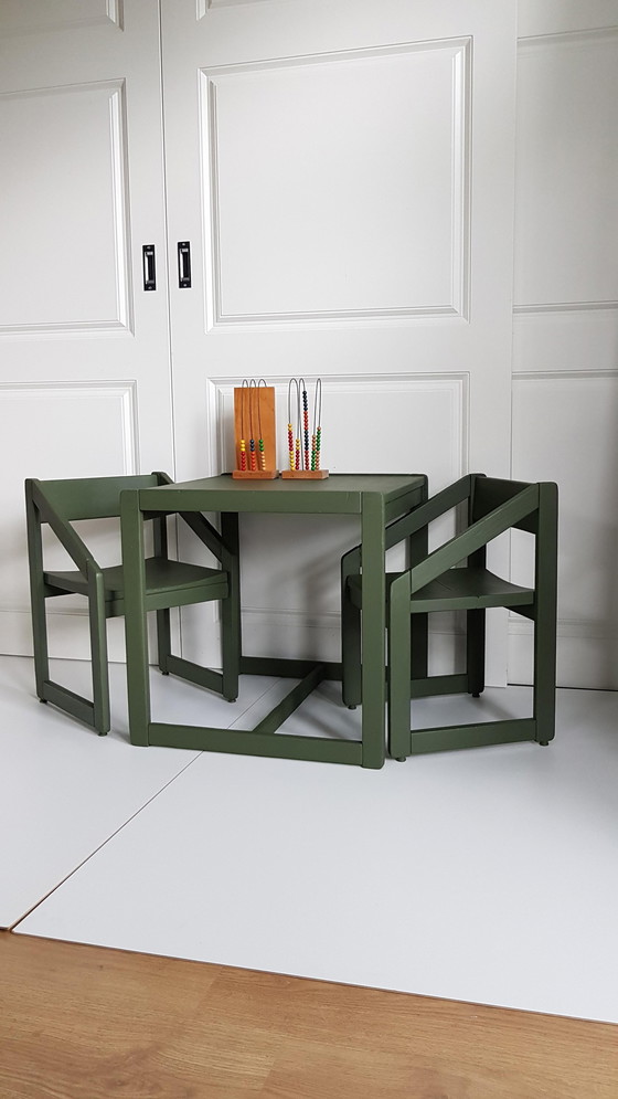 Image 1 of Ensemble vintage pour enfants vert olive