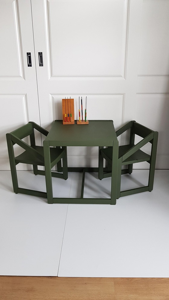 Image 1 of Ensemble vintage pour enfants vert olive